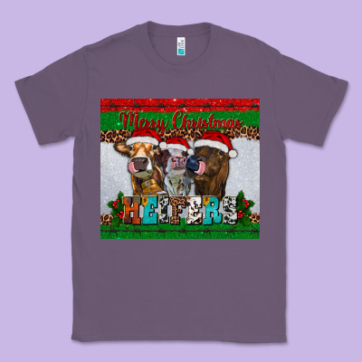 Merry Christmas Heifers Classic Tee Designed By Ranaportraitstore