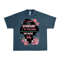 Midnight Navy i love the woman ive become Urban Heavy Tee - MaliasSmallBusiness