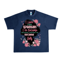 Navy i love the woman ive become Urban Heavy Tee - MaliasSmallBusiness