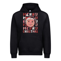 Black merry christmas smiling face Urban Hoodie - MaliasSmallBusiness
