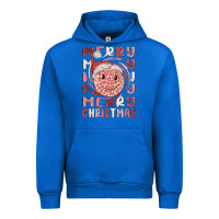 Cobalt merry christmas smiling face Urban Hoodie - MaliasSmallBusiness