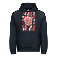 Navy merry christmas smiling face Urban Hoodie - MaliasSmallBusiness