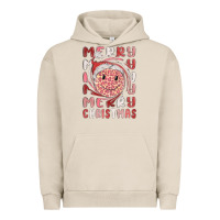 Pigment French Oak merry christmas smiling face Urban Hoodie - MaliasSmallBusiness