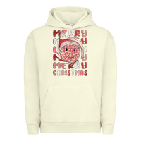 Pigment Pistachio merry christmas smiling face Urban Hoodie - MaliasSmallBusiness
