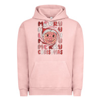 Pigment Salmon merry christmas smiling face Urban Hoodie - MaliasSmallBusiness