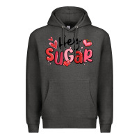 Charcoal Heather hey sugar valentines day Premium Hoodie - MaliasSmallBusiness