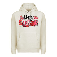 Oatmeal Heather hey sugar valentines day Premium Hoodie - MaliasSmallBusiness