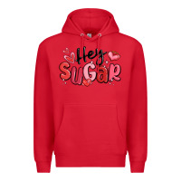 Red hey sugar valentines day Premium Hoodie - MaliasSmallBusiness