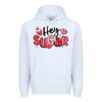 White hey sugar valentines day Premium Hoodie - MaliasSmallBusiness