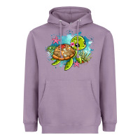 Ocean With Turtle Heavyweight Hoodie | Teevron