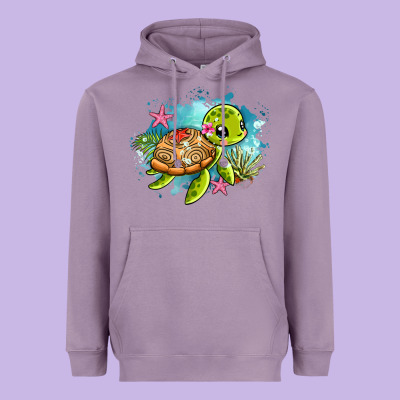 Ocean With Turtle Heavyweight Hoodie Designed By Adodesignshop