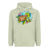 Matcha ocean with turtle Heavyweight Hoodie - AdoDesignShop