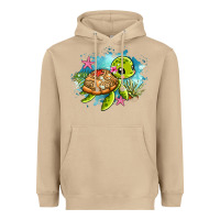 Mushroom ocean with turtle Heavyweight Hoodie - AdoDesignShop