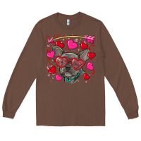 Chestnut valentine's day french bulldog puppy Long Sleeve Tee - RanaPortraitStore