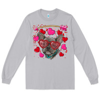 Moon Dust valentine's day french bulldog puppy Long Sleeve Tee - RanaPortraitStore
