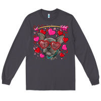 Smoke valentine's day french bulldog puppy Long Sleeve Tee - RanaPortraitStore