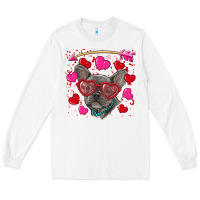 Valentine's Day French Bulldog Puppy Long Sleeve Tee | Teevron