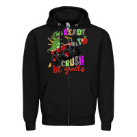 Black ready to crush 1st grade Zipper Hoodie - Zillion Design Studio