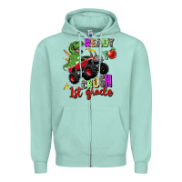 Seafoam ready to crush 1st grade Zipper Hoodie - Zillion Design Studio