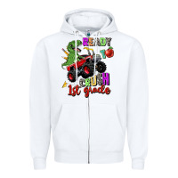 White ready to crush 1st grade Zipper Hoodie - Zillion Design Studio