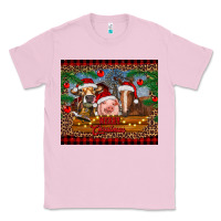 Bubblegum Pink merry christmas cow pig and horse Classic Tee - RanaPortraitStore