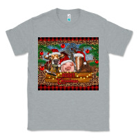 Heather Grey merry christmas cow pig and horse Classic Tee - RanaPortraitStore