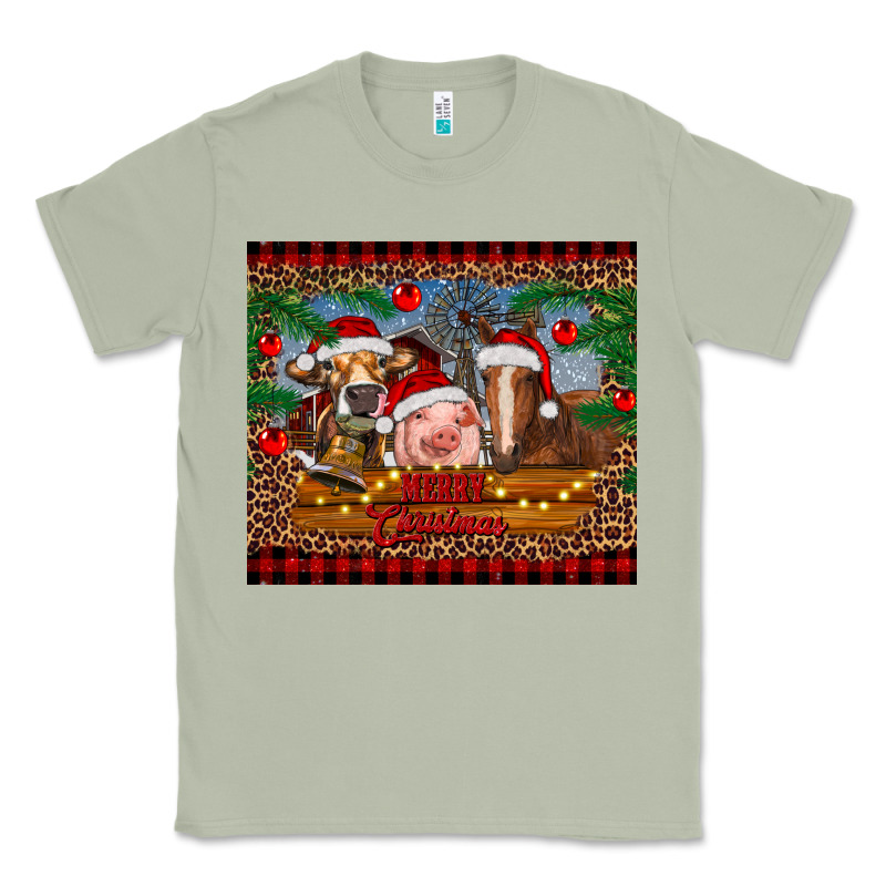 Merry Christmas Cow Pig And Horse Classic Tee by RanaPortraitStore | Teevron