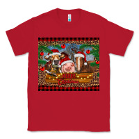 Red merry christmas cow pig and horse Classic Tee - RanaPortraitStore
