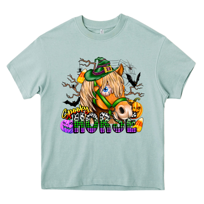 Spooky Horse Heavy Core Tee by CowhideDigitalArt | Teevron