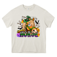 Cream spooky horse Heavy Core Tee - CowhideDigitalArt