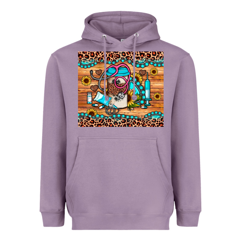 Western Gemstone Sunflower Nurse Heavyweight Hoodie by JahusDesignShop | Teevron