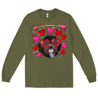 Army Green valentine's day havanese dog Long Sleeve Tee - RanaPortraitStore