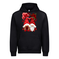Black valentines day gnomies Urban Hoodie - NancyCooperArtShop