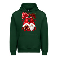 Forest Green valentines day gnomies Urban Hoodie - NancyCooperArtShop