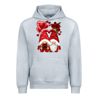 Heather Grey valentines day gnomies Urban Hoodie - NancyCooperArtShop
