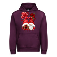 Mauve Wine valentines day gnomies Urban Hoodie - NancyCooperArtShop