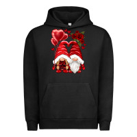 Pigment Black valentines day gnomies Urban Hoodie - NancyCooperArtShop