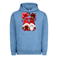 Pigment Pebble Blue valentines day gnomies Urban Hoodie - NancyCooperArtShop