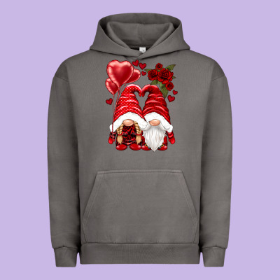 Valentines Day Gnomies Urban Hoodie Designed By Nancycooperartshop