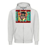 Dove Grey sugar skull tumbler 3 Zipper Hoodie - CTS Tumbler Store