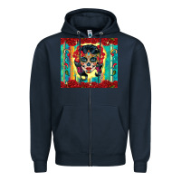 Navy sugar skull tumbler 3 Zipper Hoodie - CTS Tumbler Store
