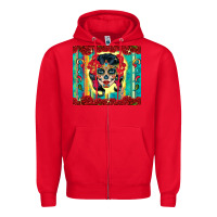 Red sugar skull tumbler 3 Zipper Hoodie - CTS Tumbler Store