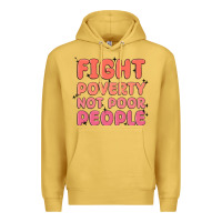 Antique Gold fight poverty not poor people Premium Hoodie - MaliasSmallBusiness