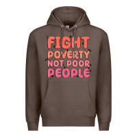 Coffee fight poverty not poor people Premium Hoodie - MaliasSmallBusiness
