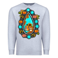 Heather Grey gemstone pumpkin fall Premium Sweatshirt - JahusDesignShop