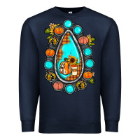 Navy gemstone pumpkin fall Premium Sweatshirt - JahusDesignShop