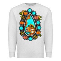 Oatmeal Heather gemstone pumpkin fall Premium Sweatshirt - JahusDesignShop