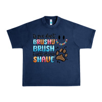 Navy if you dont brushy brush i will shavey shave Urban Heavy Tee - MaliasSmallBusiness