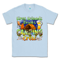 Dusty Blue fires friends drinks camping crew Classic Tee - Zillion Design Studio