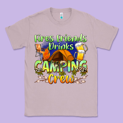 Fires Friends Drinks Camping Crew Classic Tee Designed By Zillion Design Studio